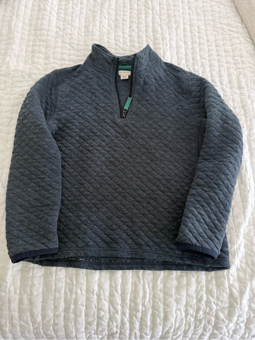 Crewcuts Heathered Navy Quilted Half-Zip Pullover